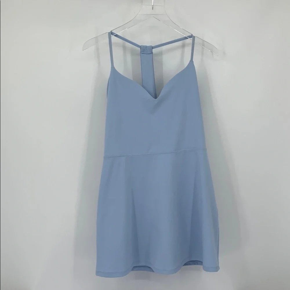 Spiritual Gangster Jet active dress blue skort shorts tennis racerback new L